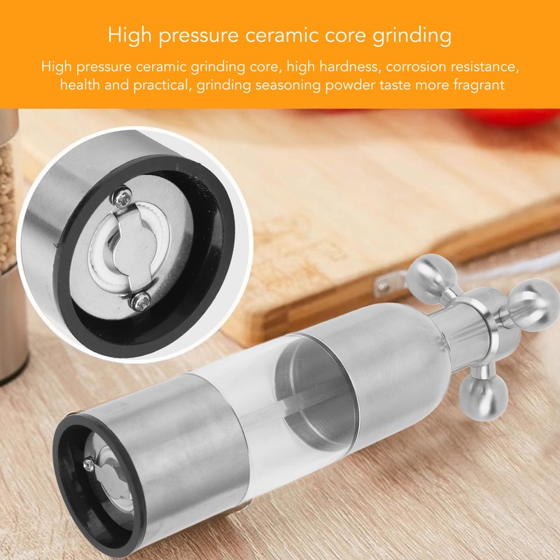 Pepper Mill Professional Refillable Ceramic Rotor Coarseness Adjustable Manual Pepper