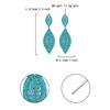 EVER FAITH Light Blue Earrings Sparkly Crystal Teardrop Statement Dangle