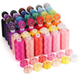 Coquimbo Sewing Thread Kit 72 Pcs, 36 Colors 400 Yards Polyester Thread with 36 Same Color Bobbins for Hand Sewing Machine, Emergency, Travel, DIY and Home Gifts for Women Mom Her