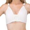 Women's Front Closure Support Bra Regular (36B, Ivory)