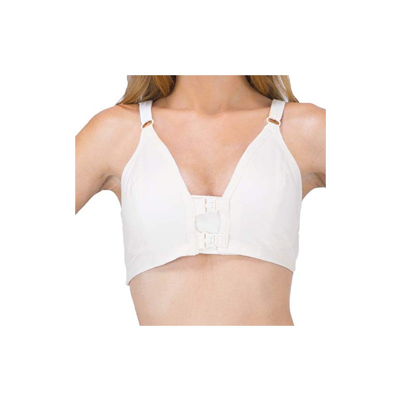 Women's Front Closure Support Bra Regular (36B, Ivory)