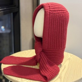 Women's Warm Boucle Balaclava Hat for Autumn & Winter (LF3645) - Free Size/Adult 54-60cm Free Size Wine 3ea