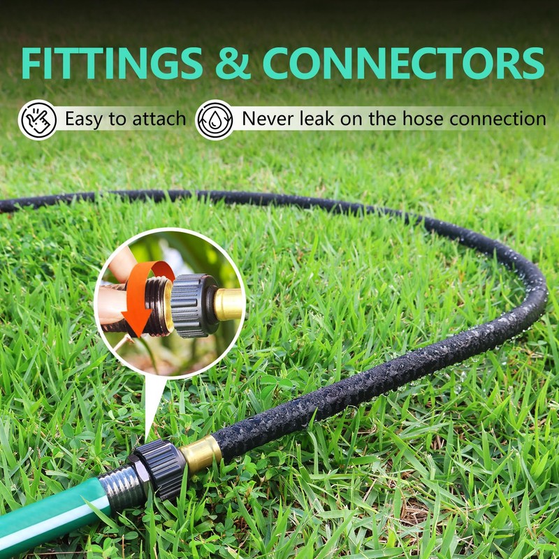 1/2’’ Soaker Hose 100 Ft for Garden Beds, Heavy Duty