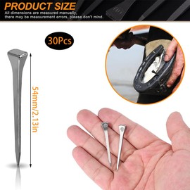 Horseshoe Nails for Sports Equipment Hoof Nails for Horses 54 mm Horses Hoof Nails Horseshoe Tools 30 Pieces for Horses to Fix Horse Nail Palm for Horse Race Horse Racing se (54 mm - 30 Pieces)