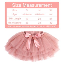 Yxiang Layered Ballet Tulle Tutu Rose Red Skirt for Baby Girls Dress Up with Flower Headband (Rose Red 2-3 Years)