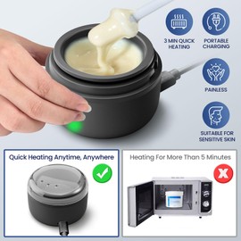 Nose Hair Wax Kit for Men, Nose Wax Removal with 100 g Wax, 40 Applicators, 15-20 Times, Ear Nasal Hair Waxing For Men and Women, Usb Rapid Heating, Constant Temperature, Painless, Black