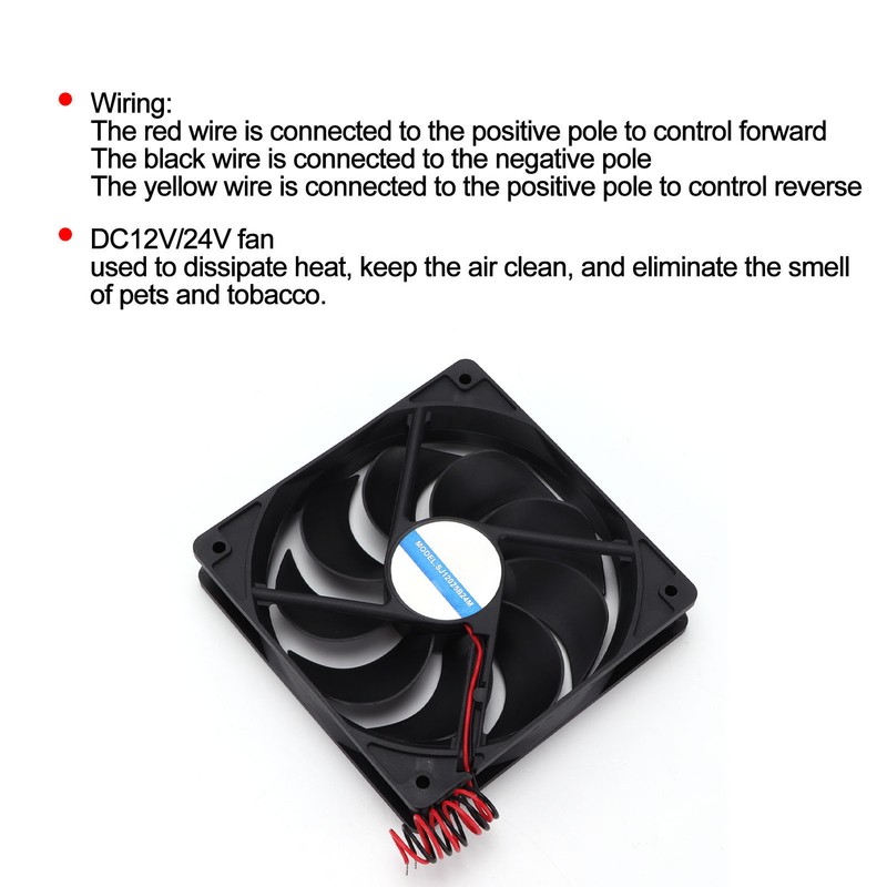 12V/24V Air Vent Fan Cooling Exhaust Ventilator for RV Campers
