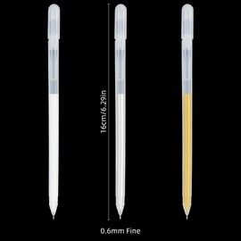 SMOOTHERPRO White Gold Silver Gel Pen Set | Highlight Gel Ink Pen | 0.6 mm Fine Art Liner Drawing Pen | for Black Dark Paper Drawing Sketching (GWS06-9) | 9 Pieces