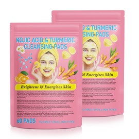 Turmeric Cleansing Pads,Turmeric Face Scrub Pads,Turmeric Cleansing Pads,Turmeric Exfoliation Cleansing Pads,Turmeric Pads for Face(120 PCS)