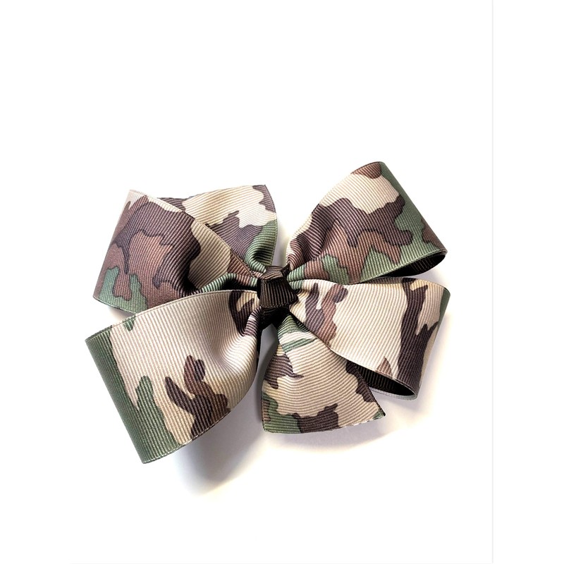 Girls Camouflage Hair Clip Military Camo Hair Bow Teen Army