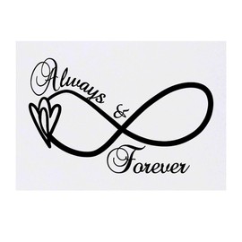 'Always And Forever' Temporary Tattoo - Water Resistant, Skin-Safe, Non-Toxic Transfer (TO00080175)