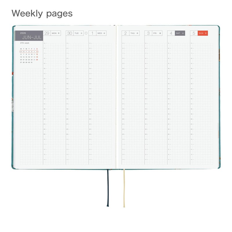 Hobonichi Techo HON A5 2026 - Bow & Tie: In