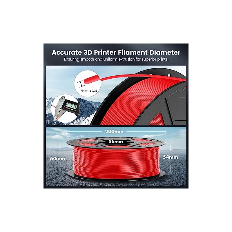 SUNLU PLA 3D Printer Filament PLA Filament 1.75mm, Neatly Wound