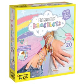 Creativity for Kids Friendship Bracelet Making Kit - Create 20 DIY Charm Bracelets, Arts and Craft Kits for Girls and Tweens Ages 7-10+