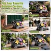Solar Garden Outdoor Turtle Statue with Sunglasses and Flower LED