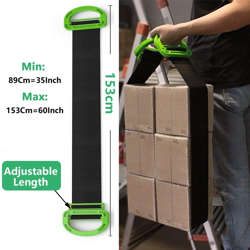 MAIYADUO 2 PACK Adjustable Lifting Moving Straps, Single or Multi-Person