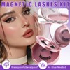 2-Pairs Reusable Magnetic Eyelashes with Applicator: Natural, No Glue or