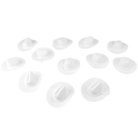 Homeford Mini Cowboy Hat Party Favor, 4-inch, 12-count, White