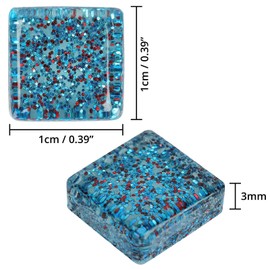 HUANYO 200g Mixed Color Transparent Glass Mosaic Tiles, Small Crystal Glass Tiles for DIY Craft, Bathroom, Kitchen, Home Decoration & Art Projects