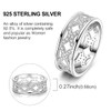 LAZA 925 Sterling Silver Ring for Women, Sterling Silver with