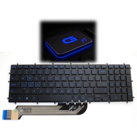 LeFix US Blue Backlit Keyboard Frameless(Without Frame) Replacement Compatible with DELL G3(3779),G3(3590),G3(3579),G5(5587),G5(5590),G7(7588,7590 7790) -Blue Print
