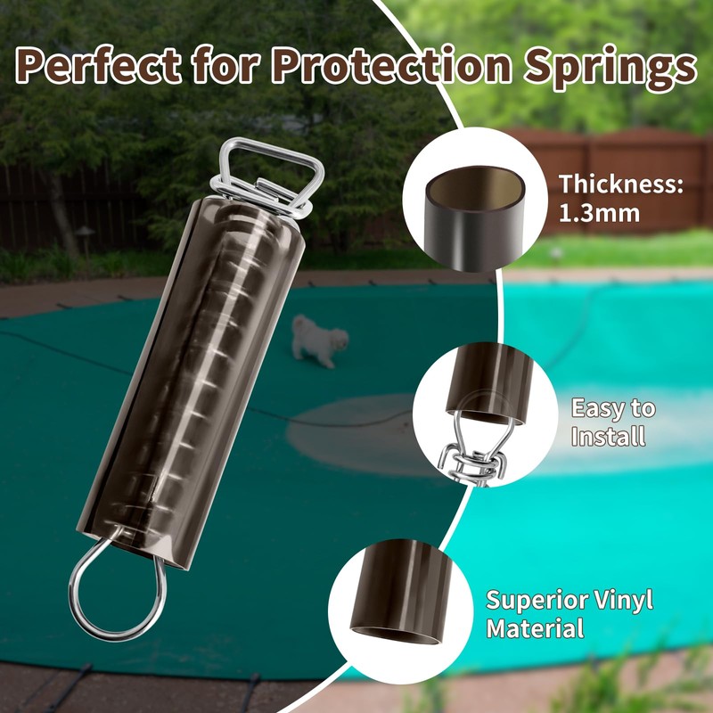 Belleone 20Pcs Pool Cover Spring Sleeve, Replacement Winter Swimming Pool