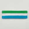 COUVER Triple de Color Blanco Rayas Sport Jefe Sweatband (1