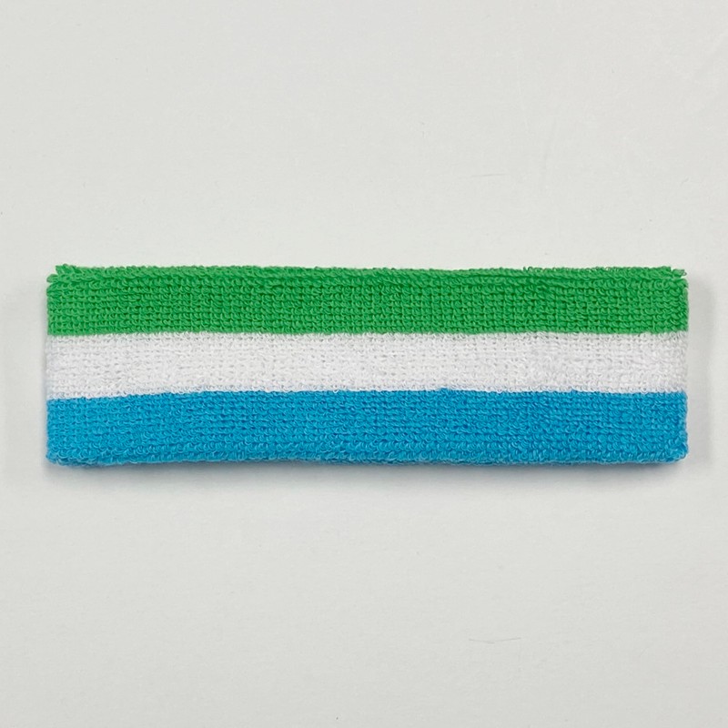 COUVER Triple de Color Blanco Rayas Sport Jefe Sweatband (1