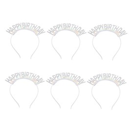 FRCOLOR 6pcs Glitter Tinsel Hair Accessories for Women and Reusable Birthday Party Hoops Stylish Celebration