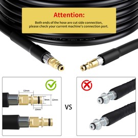 10M/32.8FT Pressure Washer Replacement Hose for Kärcher K Series Pressure Washer K2 K3 K4 K5 K7 Click Type Plug Quick Connector, 40MPa(5800 PSI) High Pressure Hose