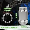 10L0L Golf Cart Wheel Lug Nuts Chrome Standard (16 Pack)
