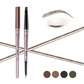 Music Flower Eyebrow Pencil Double Ended, Waterproof Natural Brow Enhancing Pen, Long lasting Eye Makeup, Pack of 1, Light Brown