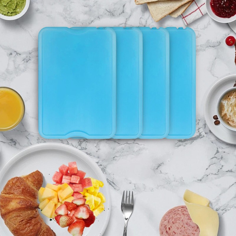 4 PCS Reusable Ice Packs for Cooler & Lunch Box