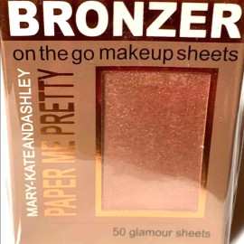 Mary Kate & Ashley 50 BRONZER SHEETS Paper Me Pretty Gold On The Go Make-Up NEW