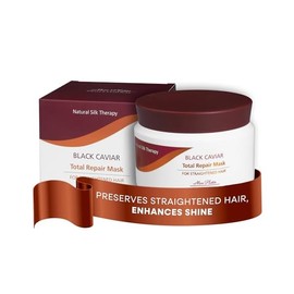 Mon Platin Professional Hair Conditioning Mask, Black Caviar Total Repair, 500ML, For Straightened Hair, Intensive Recovery, Deep Conditioning, SLS/Salt Free