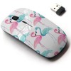 CJCBROES - mouse inalámbrico 2.4G con bonito diseño de patrón