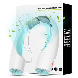 Heelkl AI Neck Fan, 4 Speeds Adjustable Portable Personal Fan Rechargeable, 4000 mAh Battery Faster Cooling Wearable Fan, Ultra Quiet for Home, Office, Travel, Outdoor