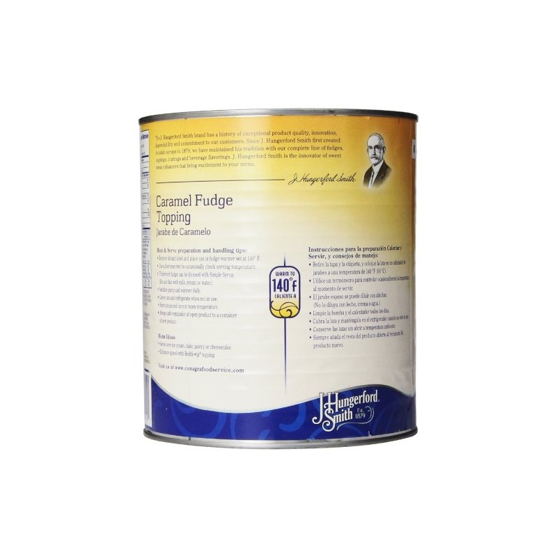 J. Hungerford Smith Fudge Topping, Caramel, 138 Ounce