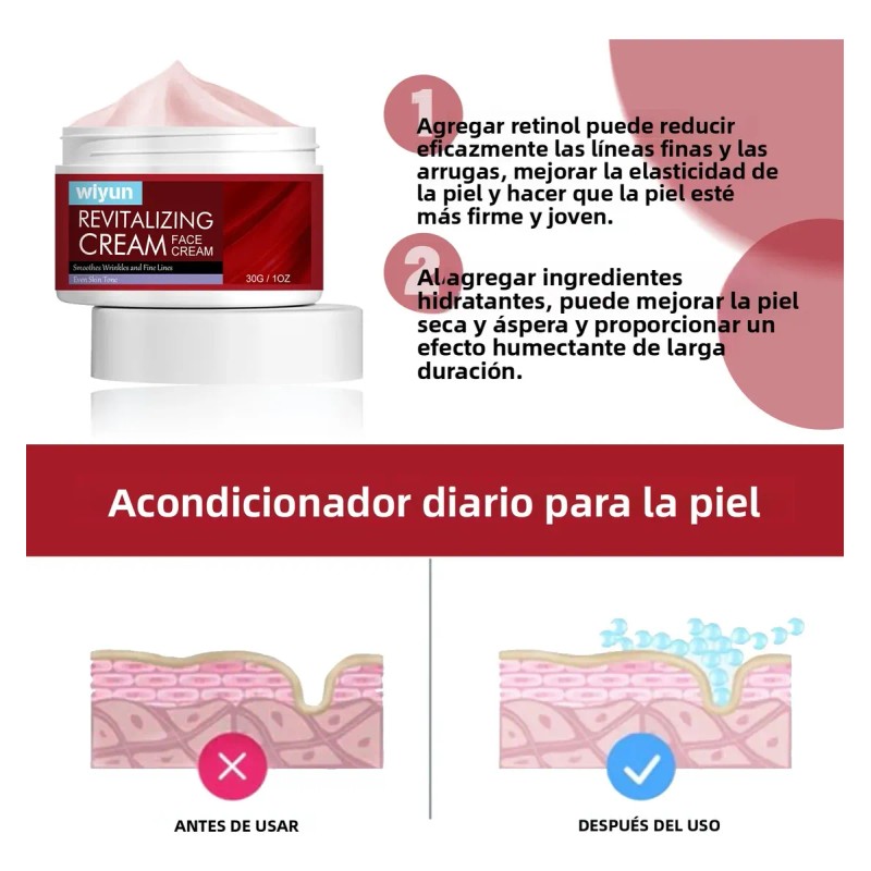 Crema Antiarrugas Facial Hidratante Diaria