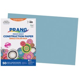 Prang Prang (Formerly SunWorks) Construction Paper, Sky Blue, 12" x 18", 50 Sheets