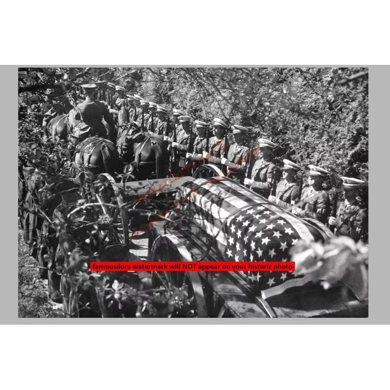 Franklin Roosevelt Funeral PHOTO Casket Hyde Park Coffin Procession