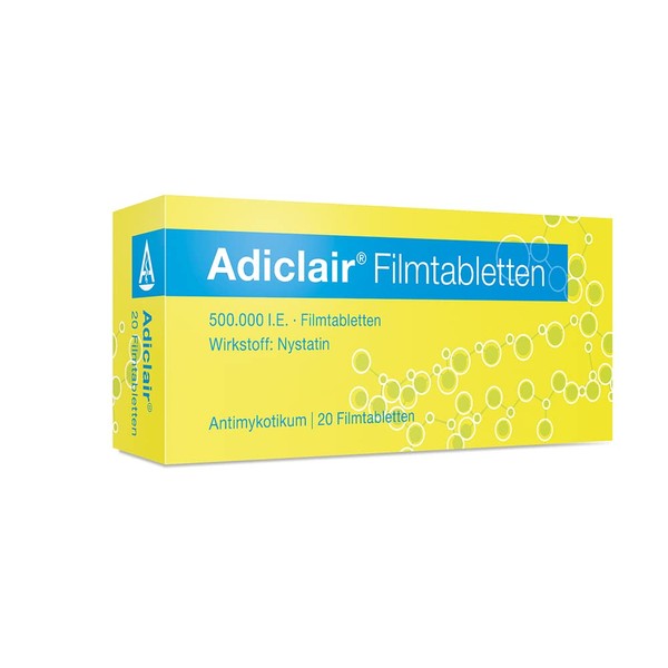 Adiclair Film-coated tablets - Strong against yeast infections in the intestine, pack of 20