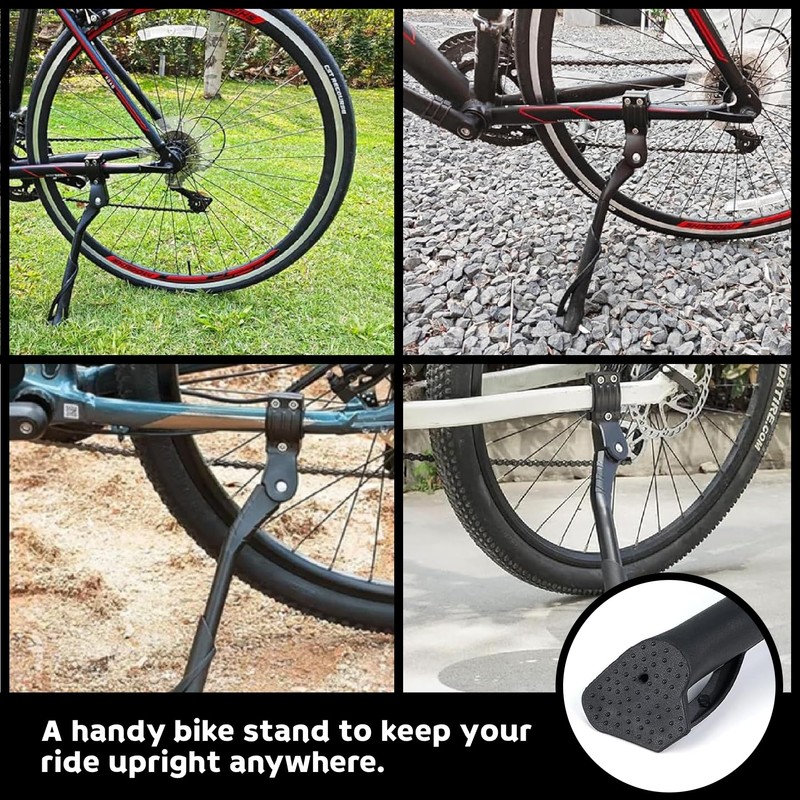 ZHYTUAL Bicycle Stand E-Bike Height Adjustable Side Stand Stable and