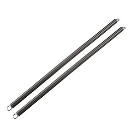 sourcingmap Extension Spring - 0.8mm Wire Dia , 10mm OD , 300mm Free Length Spring Steel Small Dual Hook Tension Spring 2pcs