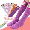 Girls Knee High Socks Gifts Cute Cotton Mid Calf Long