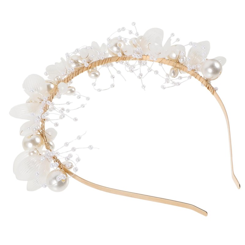 Xansema Flower Bride Wedding Headband for Women and Girls, Pearl