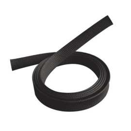 Brateck Braided Cable Sock, Black, 40 mm
