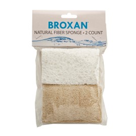 Broxan Natural Fiber Sponge 2 Count, Multi-Purpose Natural Fiber Cleaning Sponges for Use in Kitchen, Bathroom, Laundry Room, Or Any Area That Needs Cleaned