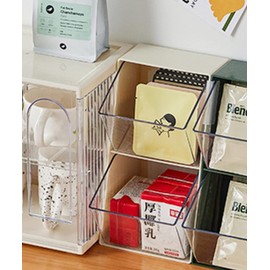 Small Items Storage, Tabletop, Makeup Box, Cosmetic Box, Kitchen Storage, Cute, Stylish, Cosmetic Box, Makeup Case, Storage, Skin Care, Interior, Waterproof, Scandinavian Style, Convenient for Diagonal Storage (White)