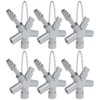 ABSINA Universal Key with 4 Profiles, Pack of 6, Triangular